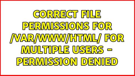 var www html permissions|Iba pa.